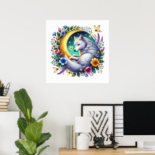 Cool wolf lovers animal poster