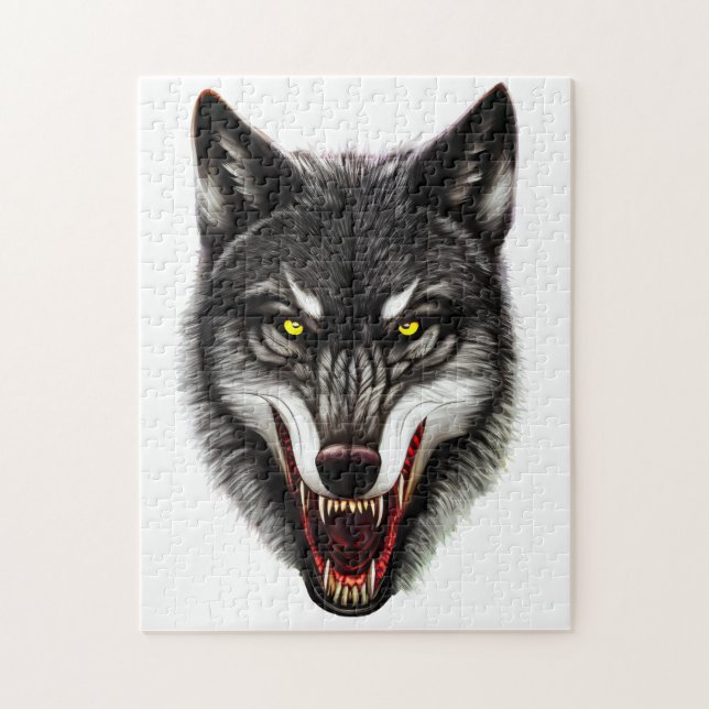Cool Wolf Portrait  Jigsaw Puzzle (Vertical)