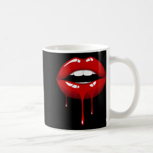 Cool Women Fashionable Red Lips Short Sleeve Graph Coffee Mug
