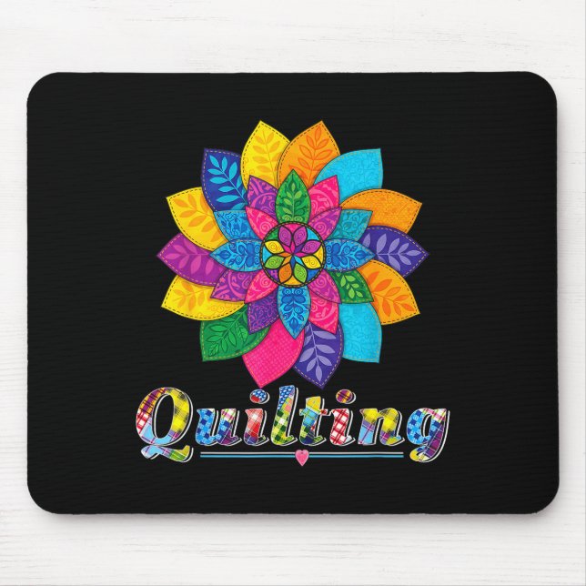 Cool Women Quilting Sewing Love Quilt Patterns Qui Mouse Mat (Front)