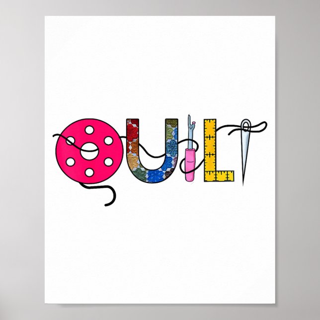 Cool Womens Quilt Quilting Sewing Hobby Crafter Gi Poster (Front)