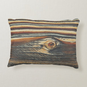 Cool Wood Grain Knot Texture Decorative Cushion