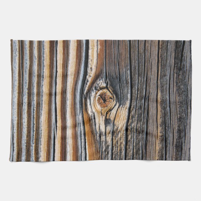 COOL Wood Grain Pattern Tea Towel (Horizontal)