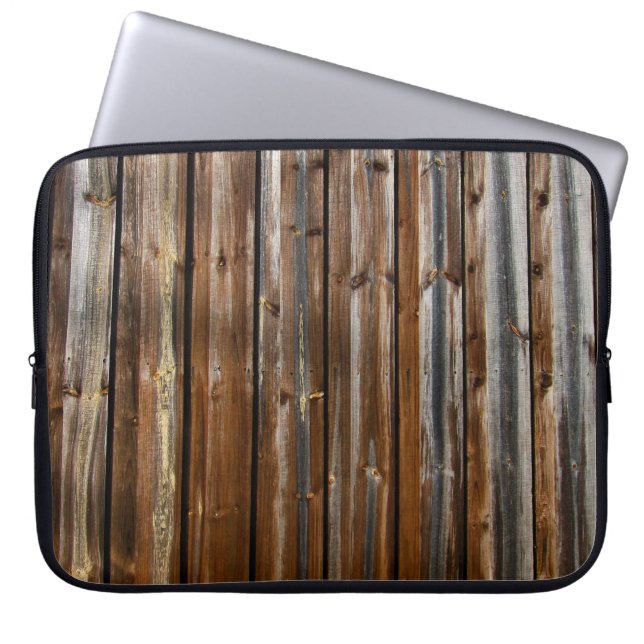 Cool Wood Texture Laptop Sleeve (Front)