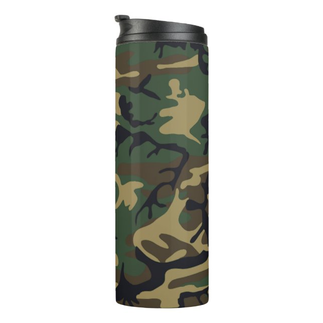 Cool woodland camouflage pattern thermal tumbler (Rotated Right)