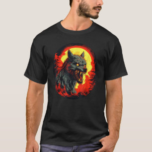 Cool Woodland Werewolf Costume for Halloween Party T-Shirt