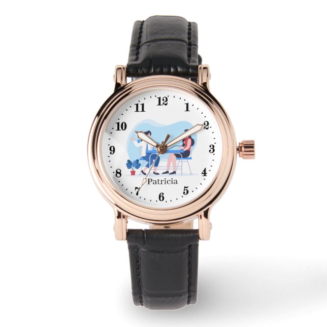 cool working Nurse add name Watch (Front)