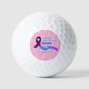 Cool World Cancer Day   You're not Alone Quotes Golf Balls