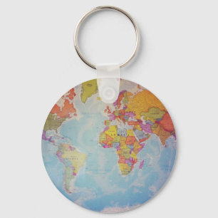 Cool World Map Key Ring