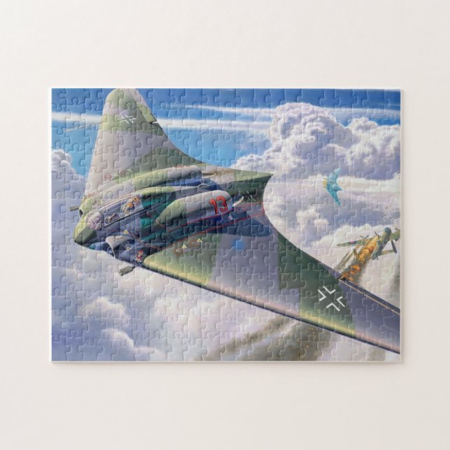 Cool World War II Concept Flying Wing Aircraft Jigsaw Puzzle (Horizontal)
