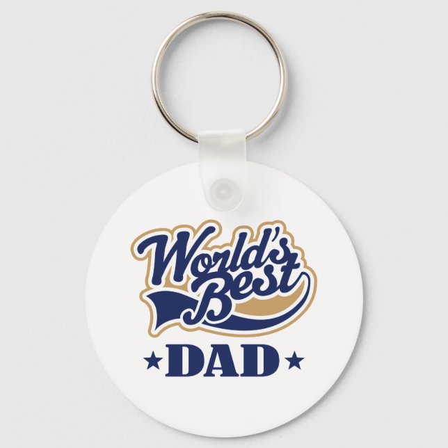 Cool World's Best Dad Gift Key Ring (Front)