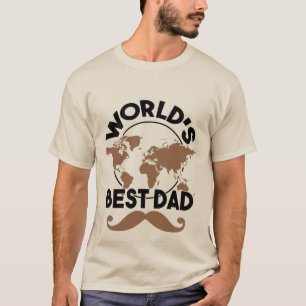 Cool world's Best Dad word art T-Shirt