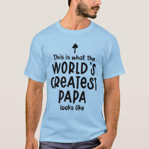 Cool world's greatest Papa  word art  T-Shirt