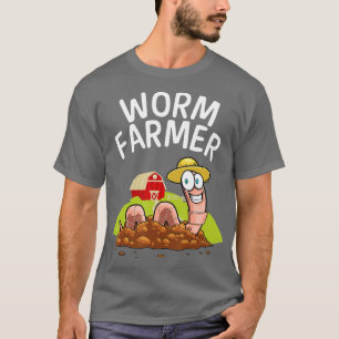 Cool Worm Farmer For Men Women Red Wiggler Worm Co T-Shirt