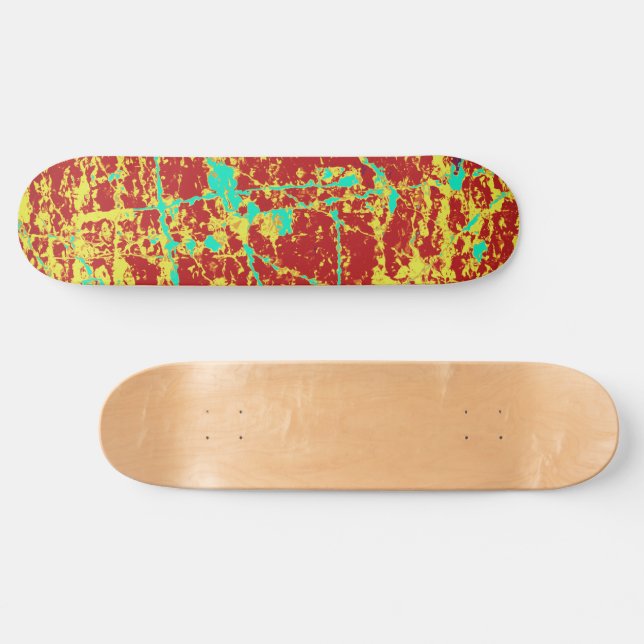 Cool Worn Wall Pattern Skateboard (Horz)