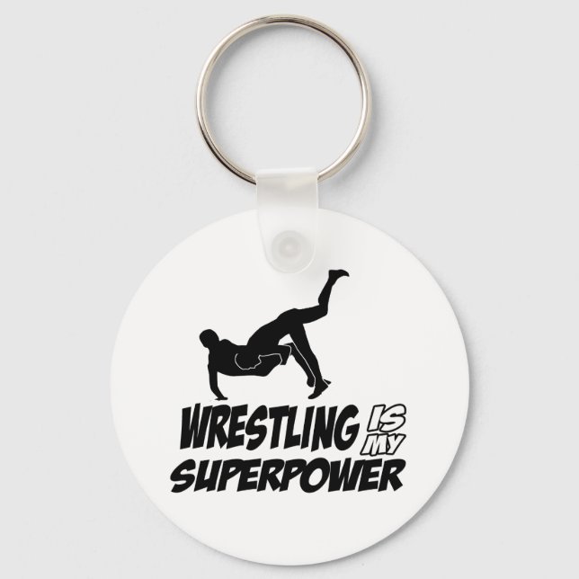 Cool wrestling designs key ring (Front)
