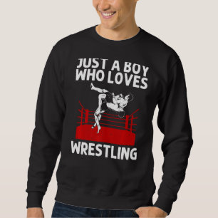 Cool Wrestling For Boys Kids Wrestler Sports Wrest Sweatshirt