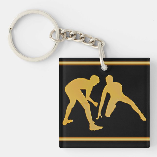 Cool Wrestling Keychains or YOUR TEAM COLOR (Front)