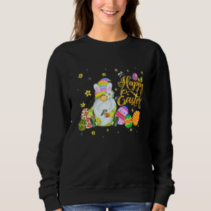 Cool X001d Bunny Gnome Rabbit Eggs Hunting Happy E Sweatshirt
