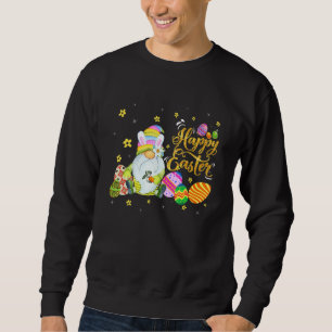 Cool X001d Bunny Gnome Rabbit Eggs Hunting Happy E Sweatshirt