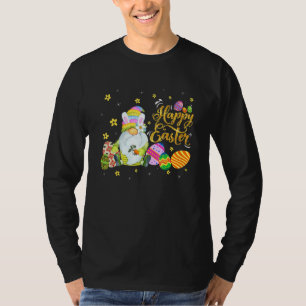 Cool X001d Bunny Gnome Rabbit Eggs Hunting Happy E T-Shirt