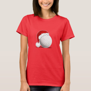 Cool Xmas Golf ball fan design Merry Christmas T-Shirt