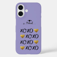 Cool "XOXO" Gold Hearts Happy Valentine's Day