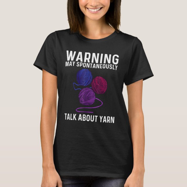 Cool Yarn For Men Women Crocheter Knit Knitting Cr T-Shirt (Front)