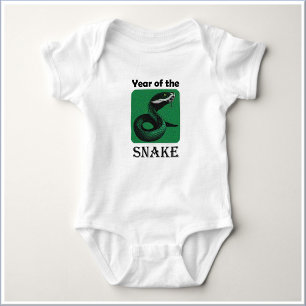 Cool Year of the Snake Chinese Zodiac Baby Bodysuit