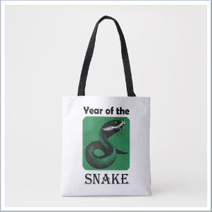 Cool Year of the Snake Chinese Zodiac Tote Bag
