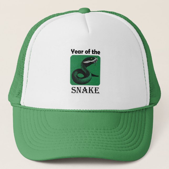 Cool Year of the Snake Chinese Zodiac Trucker Hat (Front)