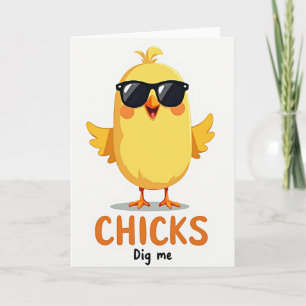 Cool Yellow Bird Greeting Card