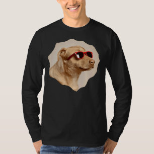 Cool Yellow Labrador Dog Wearing Sunglasses Patter T-Shirt