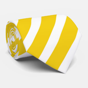 cool yellow white stripe pattern tie