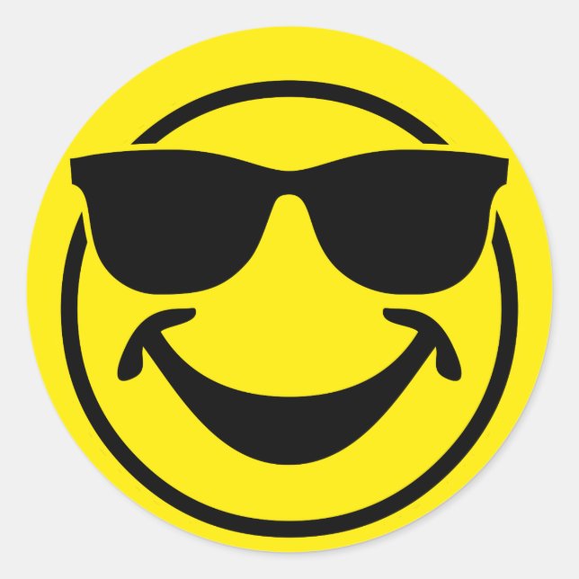 Cool yellow + your backg. & ideas classic round sticker (Front)