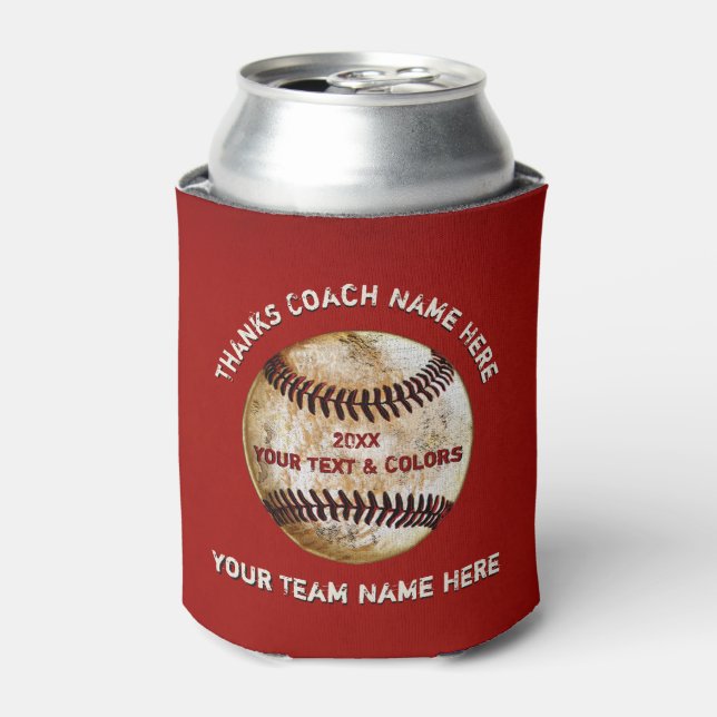 Cool yet Cheap Baseball Coach Gifts, Personalised Can Cooler (Can Front)