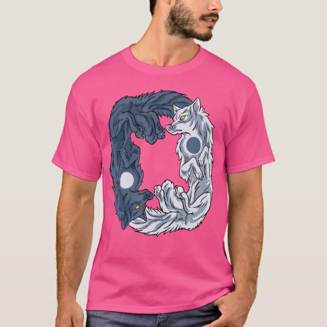Cool Yin Yang Wolf T-Shirt (Front)