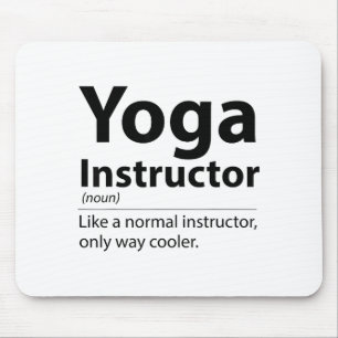 Cool Yoga Instructor Definition Funny Yoga Lover  Mouse Mat