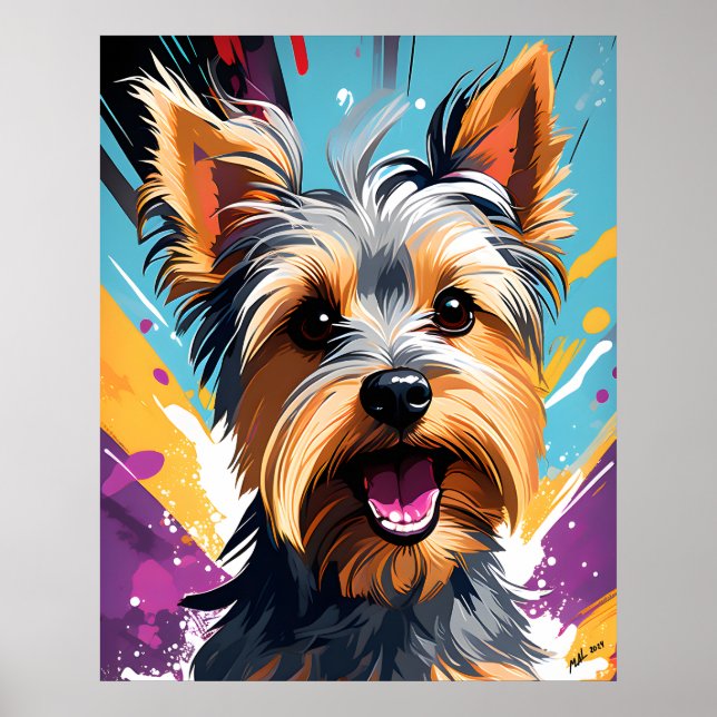 Cool Yorkie Poster (Front)