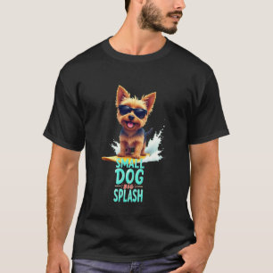 Cool Yorkshire Terrier Surfing Dog T-Shirt