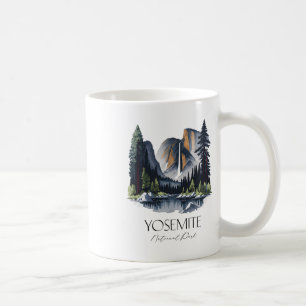 Cool Yosemite National Park Hiking Watercolor Grap Coffee Mug