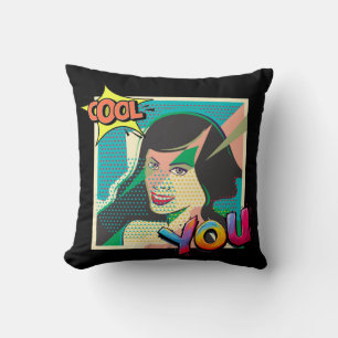 Cool You Pop Art Portrait Cushion