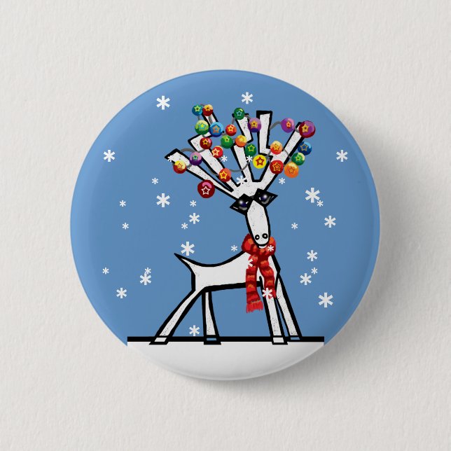 Cool Yule 6 Cm Round Badge (Front)