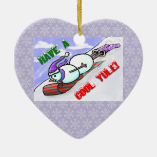 Cool Yule Snowman Ornament