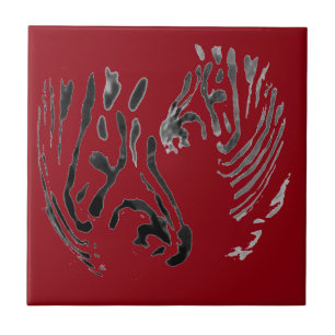 Cool Zebra Art Wildlife Tile