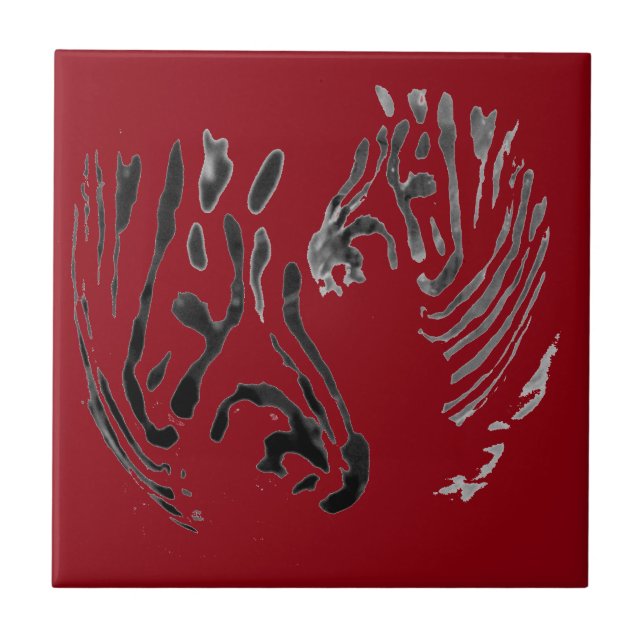 Cool Zebra Art Wildlife Tile (Front)