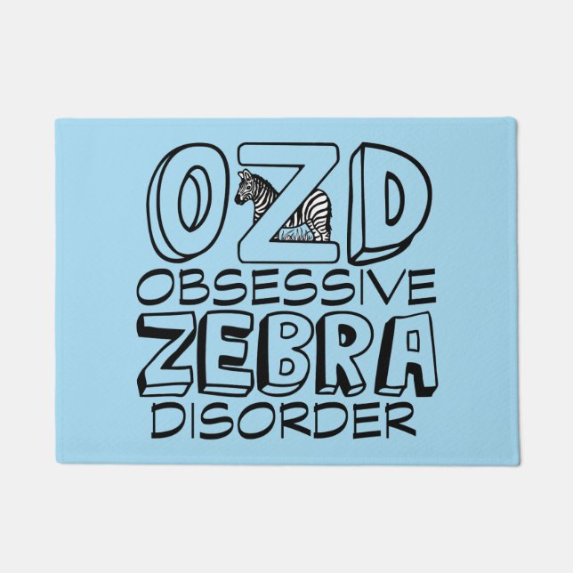 Cool Zebra Doormat (Front)
