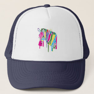 Cool Zebra Graffiti Spray Drip Paint Animal Lover. Trucker Hat