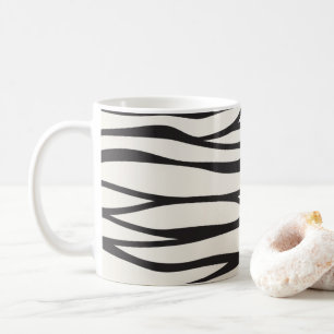 Cool zebra pattern stripes cafe mug