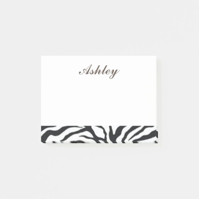 Cool Zebra Print Post-it Notes (Front)